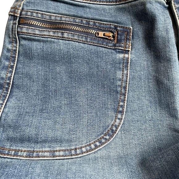 prAna Broadway Jean Skirt True Blue Denim Women’s Size 2 Zipper Pockets MSRP 79. - Picture 9 of 13